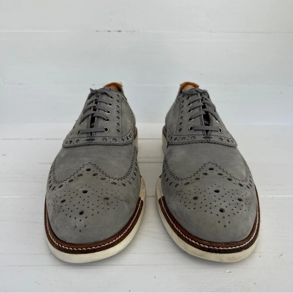 Cole Haan Gray Men's 9 Grand 360 Stitchlite Wingtip Dress Shoes India C32680